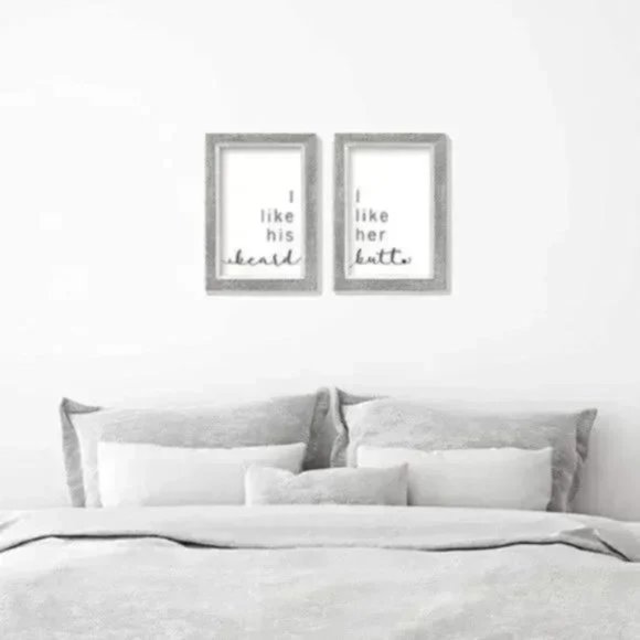 2 Unframed Butt Beard Wall Sign 11x17 Wall Art - Picture 4 of 6